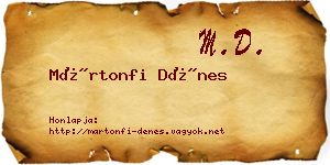Mártonfi Dénes névjegykártya