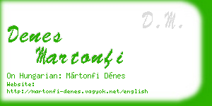 denes martonfi business card
